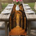 thumbnail image 6 of Table Runners 36 Inches Long Dress Scarves, Orange Maple Trees Fall Farmhouse Kitchen/Dining Table Decor Table Runner, Short Coffee Tablerunners, Romantic Forest Path 13x36 Inch, 6 of 9