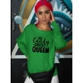 thumbnail image 2 of Candycorn Queen Sweatshirt Women -Image by Shutterstock, Female Small, 2 of 4