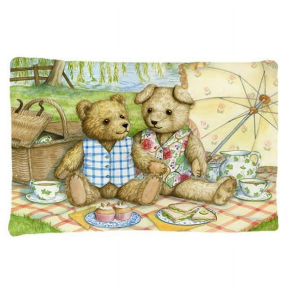 Summertime Teddy Bears Picnic Fabric Standard Pillowcase