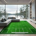 thumbnail image 2 of ODIKA 8'x10' Washable Area Rug Non-Slip Chair-Friendly Mat Football Field Sport Stadium With Goal Posts And Yard Markers for Dining Room, Large Office, Lounge, 2 of 7