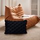 thumbnail image 5 of Funda de almohada de soporte lumbar de terciopelo de copo de nieve de color sólido para sofá de oficina y cojín de noche 30 cm x 50 cm, 5 of 7