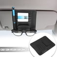 thumbnail image 2 of Unique Bargains PU Leather Car Sun Visor Organizer Glasses Holder and Card Holder Black, 2 of 7