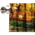 thumbnail image 6 of Green Forest Tree Valance Curtain Pine Coniferou Trees Forest Watercolor Style Rod Pocket Valance Window Treatments Short Curtains for Kitchen Farmhouse Decor 54x18inch, 6 of 6