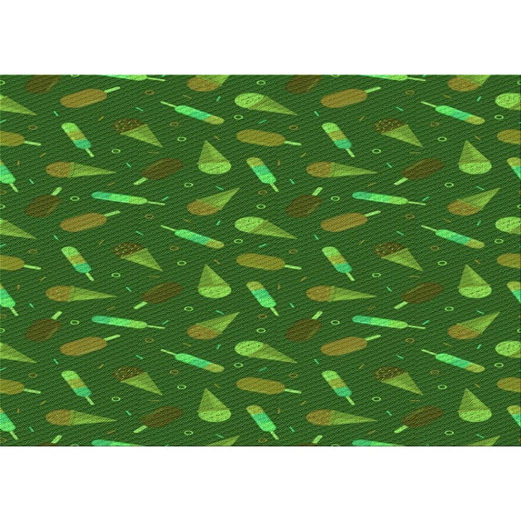 Ahgly Company Machine Washable Indoor Rectangle Transitional Deep Emerald Green Area Rugs, 8' x 10'