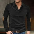 thumbnail image 2 of Polo Adulte Homme Manches Courtes T-Shirts à Boutons Basique Noir Homme, 2 of 9