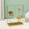 thumbnail image 2 of Xingzhi Hydroponic Glass Vase Iron Art Metal Frame Terrarium for Desktop Decoration Square, 2 of 9