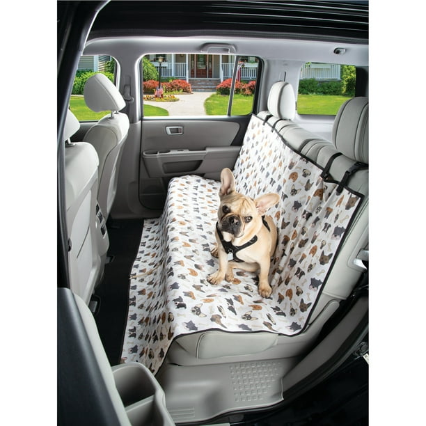 Etna Products Waterproof Dog Face Theme Seat Cover Brown White Gray Com - Best Waterproof Car Seat Cover For Dogs