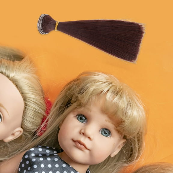 WRITWAA 5-Pack Red Brown Doll for Braiding with Hair