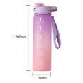 thumbnail image 3 of Botella De Agua Termos para agua deportiva de 1000 ml con marcador de tiempo Copas de fitness al aire libre (púrpura), 3 of 4
