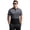 124#Gray, variant on Mens Striped Polo Shirt Short Sleeve Breathable Casual Business Henley Collar Top for Summer Out Golf Travel Wear Dark Gray 2XL