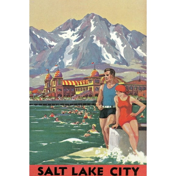 Art.com Travel Poster for Salt Lake City Art Print, 12" x 18"