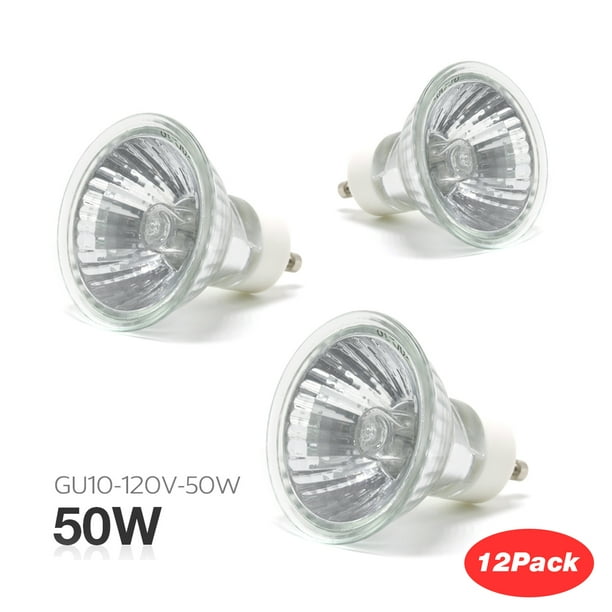 EtroLighting 12 Pack GU10 50W 120V Halogen Flood Light Bulb Dimmable