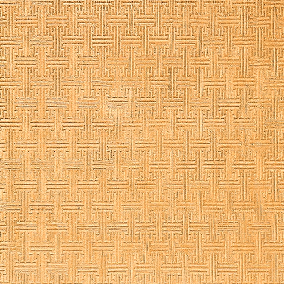 Ahgly Company Indoor Square Solid Orange Modern Area Rugs, 3' Square