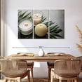 thumbnail image 3 of Elephant Stock Spa Candles Wall Art - Horizontal Multi Panel Canvas - Spa Wall Decor - Wellness Multi Panel - Black And Green Decor - 57" x 36", 3 of 8