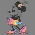 thumbnail image 2 of Junior's Mickey & Friends Rainbow Tie-Dye Minnie Mouse Cowl Neck Sweatshirt, 2 of 4