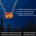 thumbnail image 2 of Gem Stone King 14K Yellow Gold Twilight Orange Mystic Quartz Pendant Necklace for Women | 3.60 Cttw | Gemstone Birthstone | Oval 11X9MM | With 18 inch Chain, 2 of 6