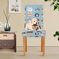 thumbnail image 4 of Yayeee 4 Pack Dining Chair Covers Stretch Parson Chairs Slipcovers Seat Protector, Vibrant Cute Cat, 4 of 6