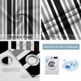 thumbnail image 2 of Fsddascl Black Grey Stripe Blackout Curtains for Bedroom/Living Room, Thermal Insulated Kitchen Curtains, Farmhouse Minimalist Striped Grommet Darkening Window Treatment Drapes 42"x63"x2, 2 of 6