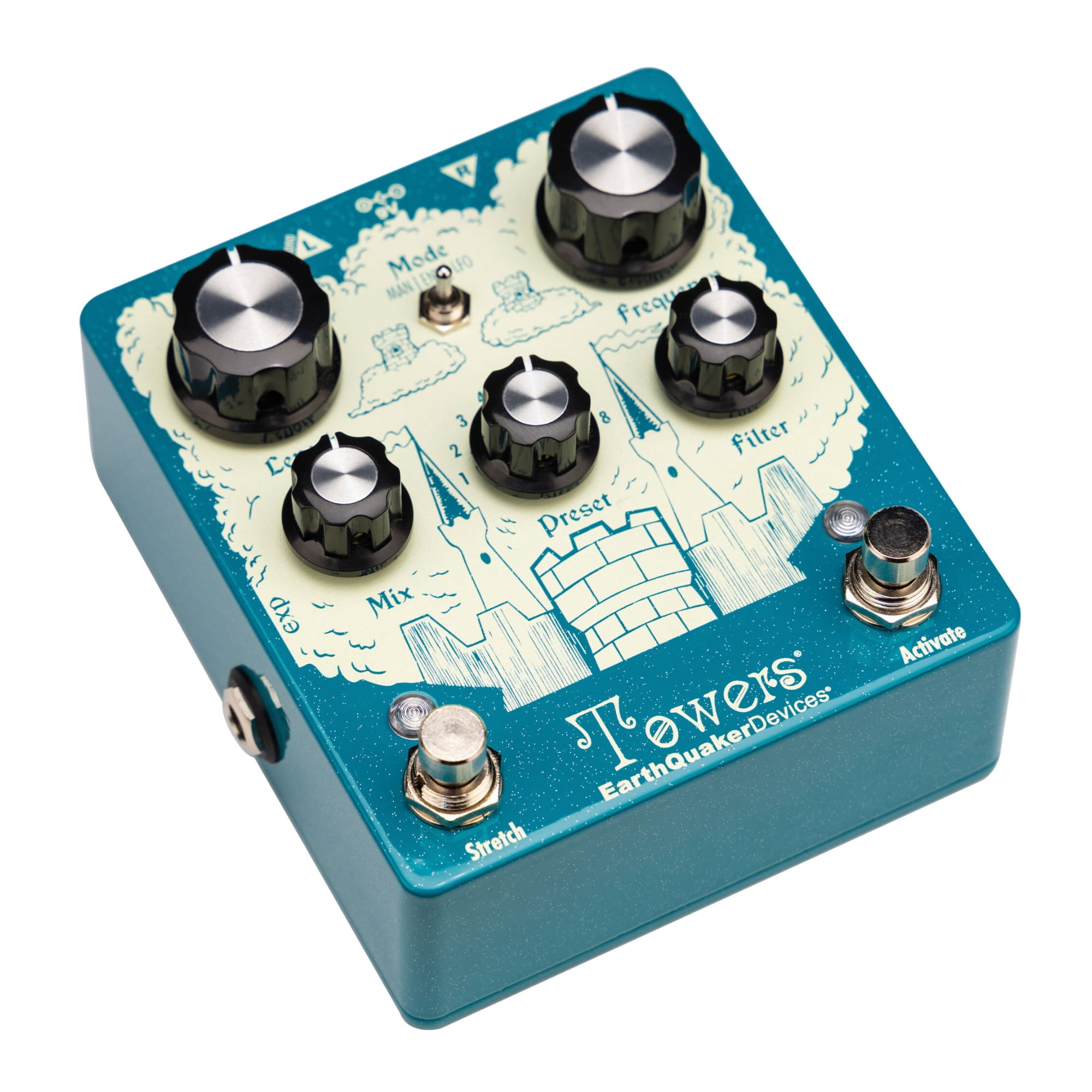 EarthQuaker Towers Soundscape Generator Stereo Reverb Pedal with Resonant Filter and Stretch Function