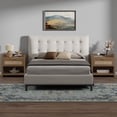 thumbnail image 3 of Surmoby Rattan Nightstand Set of 2 with Charging Station,Boho Bedside Table with USB Type C Ports & Outlets,Wood Night Stand End Table with Storage Drawers and Shelf for Bedroom Living Room,Oak, 3 of 9