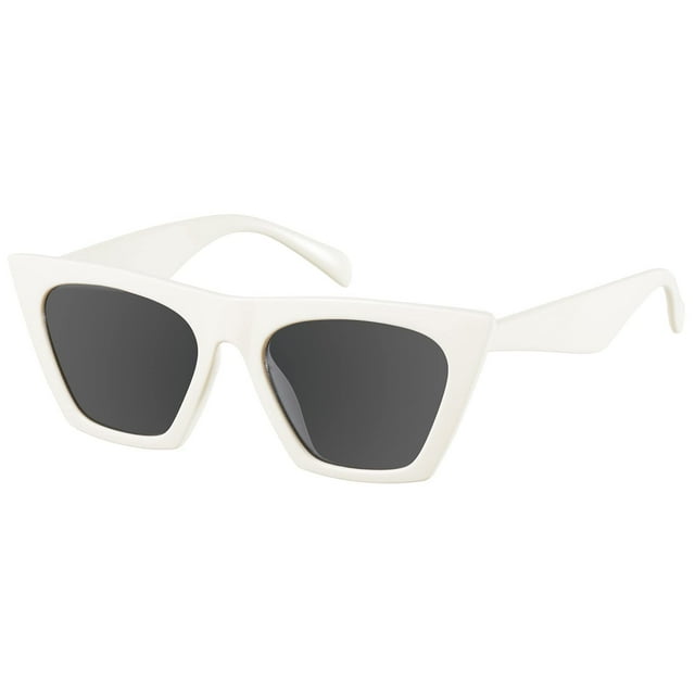 Gafas de sol mosanana ojo de gato blanco retro vintage de moda años 90
