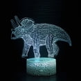 thumbnail image 1 of Luz nocturna LED 3D con dinosaurios que cambian de color para niños, 1 of 1