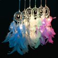thumbnail image 5 of Atrapasueños de plumas con luces LED, decoraciones portátiles hechas a mano, adornos, accesorios de fotografía, 5 of 5
