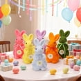 thumbnail image 4 of HCTSHG 8 Inch Artificial Flocked Bunny With Easter Decorations Colorful Cute Figurines Spring Table Centerpieces For Wedding Birthday Garden Indoor Outdoor Home Decor ﻿, 4 of 9