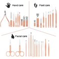 thumbnail image 2 of Juego de manicura para el cuidado personal, kit de cortaúñas, juego de cortaúñas profesional para pedicura, herramientas para uñas con lujoso estuche de viaje, regalos para hombres, mujeres, familiare, 2 of 5