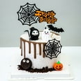 1/10pcs Happy Halloween Cake Toppers Cartoon Pumpkin Ghost Bat Black