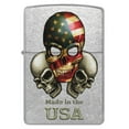 thumbnail image 3 of Zippo USA Skulls Street Chrome Pocket Lighter, 3 of 6