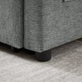 thumbnail image 6 of Aukfa 82" Comfy Sofa 3 Seat Convertible Sofa Bed with 2 Side Pockets for Living Room, 2 Pillows, Linen, Gray, 6 of 7