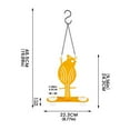 thumbnail image 4 of Eqslft Hanging Oriole Bird Feeder with Clear PP Bowl, Perch, and Attachment Prongs for Clementines, Mandarins, and Oranges Outdoor Decor for Garden Backyard Patio and Deck, 4 of 7