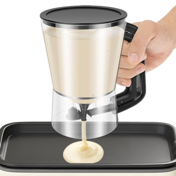 30oz Pancake Batter Dispenser with Sturdy Handle Waffles Batter Separator Dishwasher Safe for Pancake Cupcake Waffles