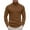 Brown, variant on Coshow Men's Turtleneck Sweater Slim Fit Casual Knitted Sweater Solid Twisted Pullover