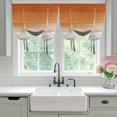 thumbnail image 5 of Tie Up Curtains for Windows Orange Wood Grain Valance Adjustable Balloon Curtain Grey Gradient Wooden Tie Up Shades for Kitchen Living Room Bedroom Privacy Curtain Drape 34x45 Inch, 5 of 9