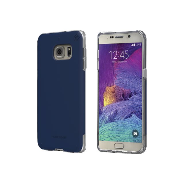 PureGear DualTek Pro - Back cover for cell phone - rubberized plastic - blue, clear - for Samsung Galaxy S6 edge