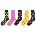 thumbnail image 1 of Paquete de 5 calcetines de vestir coloridos y divertidos para hombre oso de fresa Electrónica, 1 of 1