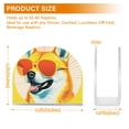 thumbnail image 3 of Dog Shiba Inu Sunglasses Napkin Holder for Table Clear Napkin Stand Paper Holder Acrylic Organizer Dispenser Napkins for Dinner Kitchen Restaurant Room, 3 of 8