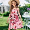 thumbnail image 3 of Uourmeti Kids Horse Dresses for Girls 3-14Y Summer Cute Strappy Tiered Dress Girls Birthday Party Sundress Soft A Line Swing Midi Dresses, 3 of 7