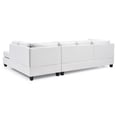 thumbnail image 5 of Maklaine Contemporary Faux Leather Sectional in White Finish, 5 of 5
