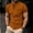 Orange, variant on Vivianyo HD Men's Short Sleeve Henley Shirt Men's Patchwork Button-Up Short Sleeve Stand Collar Top Stand Collar Top/Shirt
