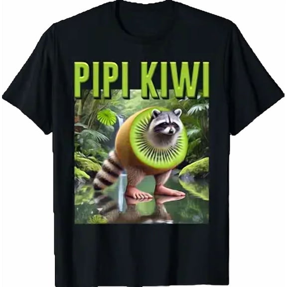 Pipi Kiwi Raccoon AI Monster Italian Brainrot Boy Meme Joke T-Shirt