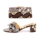 thumbnail image 3 of Nuevo conjunto de zapatillas africanas con estampado de flores para mujer, diseño italiano, talla grande 44, y bolsos a juego, 3 of 5