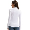 thumbnail image 6 of Women's Long Sleeve Mock Turtleneck Tops Casual Slim Fitted Lightweight Under Layer Pullover Shirts, 6 of 6