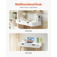 thumbnail image 6 of Kids Desk with Drawers, Wooden Study Table for Bedroom - White & Wood - Rectangle MDF Writing Desk for Home Office, Drawing, Reading, 6 of 9