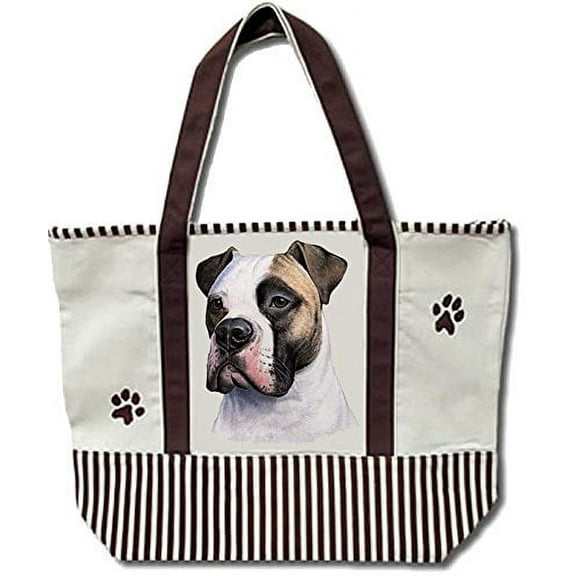 American Bulldog Pet Heavy Duty Canvas Shopping Tote