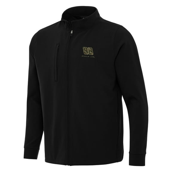 Men's Antigua Black Dale Earnhardt Jr. Regard Full-Zip Jacket