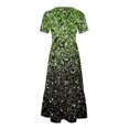 thumbnail image 4 of Fankiway Robe Longue Ample à Manches Courtes avec Poche et Col Rond Imprimé pour Femmes Rondes Robes de Printemps pour Femmes 5728, 4 of 4