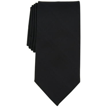 Michael Kors Men's Berfond Plaid Solid Tie  Black Necktie